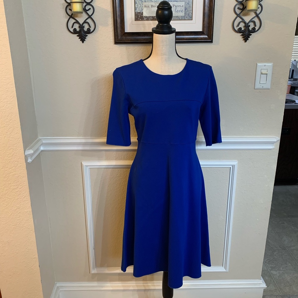 Royal Blue Dress flared skirt